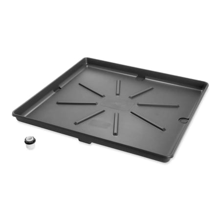 Light House Beauty 30 x 32 in. Graphite Drain Pan with PVC Fitting LI2073285